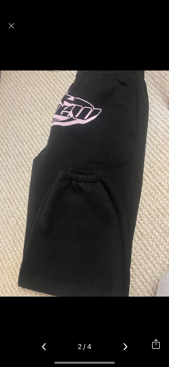 Siyah Baskılı Rahat Kesim Kadın Eşofman - Görsel 2