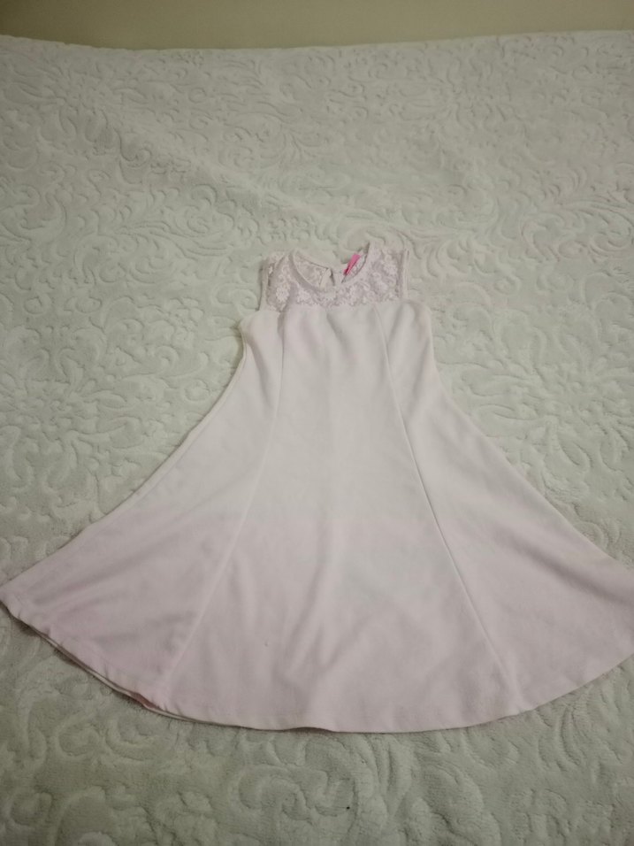 Kolsuz pudra pembesi Kız Elbisesi - Görsel 3