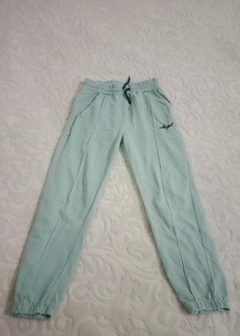 Kız çocuk Yeşil Mini Rahat Eşofman Altı - Görsel 2