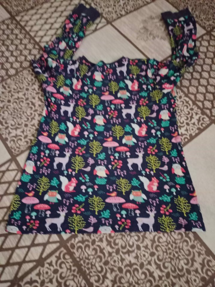 Renkli Bohem Kız Uzun Kollu Tişört - Görsel 2