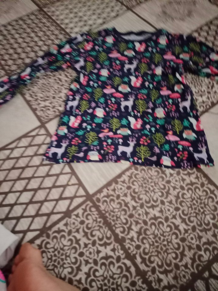 Renkli Bohem Kız Uzun Kollu Tişört - Görsel 3