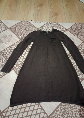 Kız Çocuk Kahverengi İnce Triko Kazak - Görsel 2