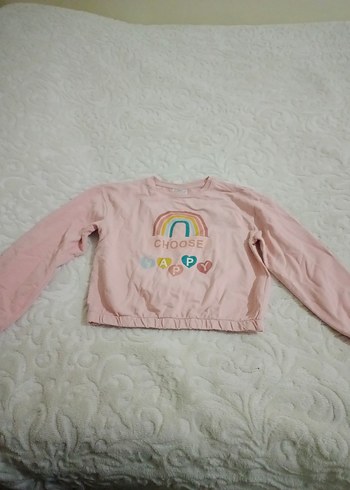 Kız Çocuk Çok Renkli Pamuklu Sweatshirt - Görsel 3