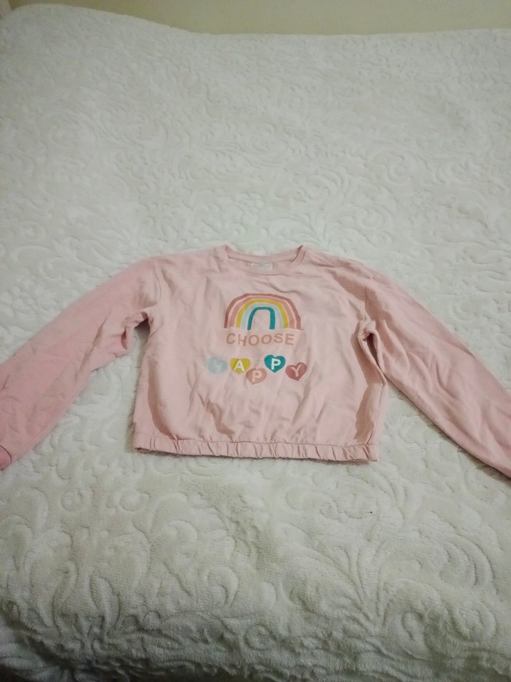 Kız Çocuk Çok Renkli Pamuklu Sweatshirt - Görsel 3