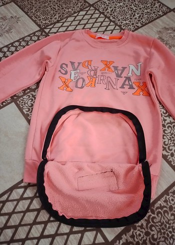 Kız Çocuk Renkli Baskılı Fermuarlı Sweatshirt - Görsel 3