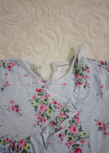 Çiçek Desenli Kız Elbisesi - Görsel 4