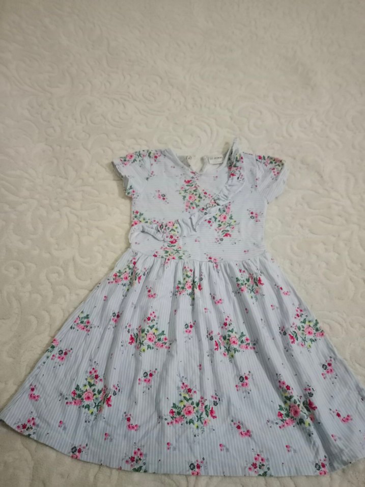 Çiçek Desenli Kız Elbisesi - Görsel 2