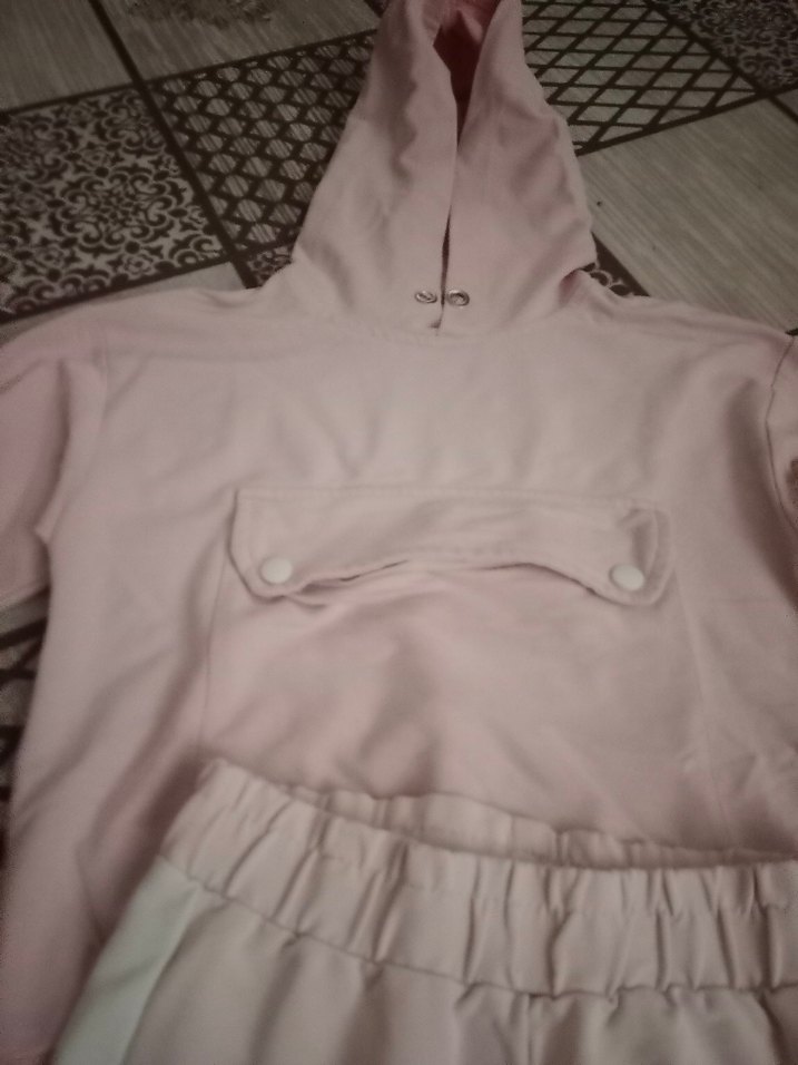 Kızlar için Kapüşonlu Rahat Eşofman Takımı - Görsel 2