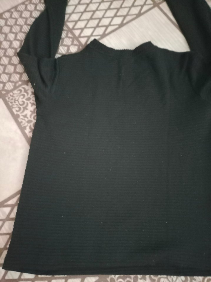 Kız Çocuk Siyah Uzun Kollu Payetli Sweatshirt - Görsel 2