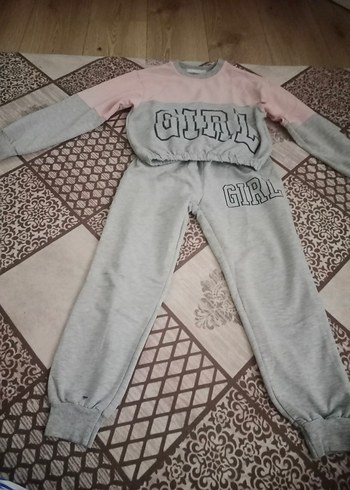 Gri Baskılı Kız Eşofman Takımı - Görsel 3