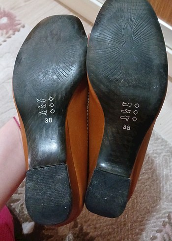 38 Beden Bej Deri Kadın Dolgu Topuklu Tokalı Ayakkabı