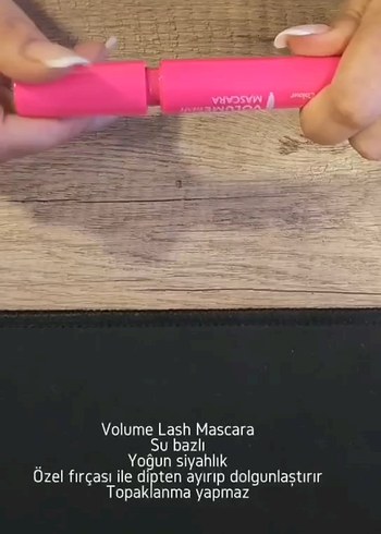 Renkli Pembe VOLUME LASH Maskara - Görsel 2