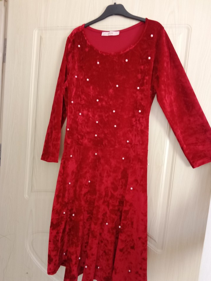 kadife elbise - Görsel 2