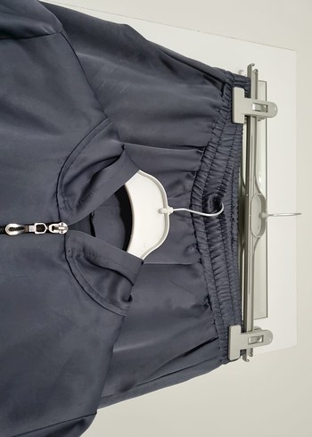 Gri pamuk saten ikili takım - Görsel 2