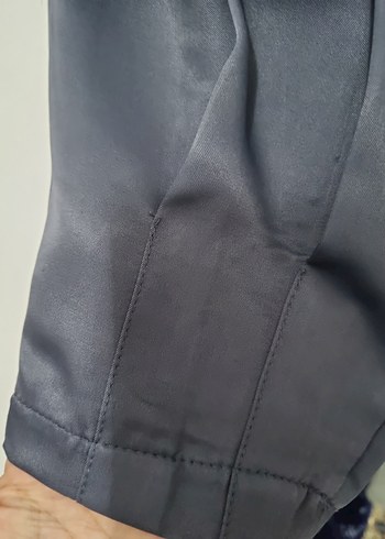 Gri pamuk saten ikili takım - Görsel 5