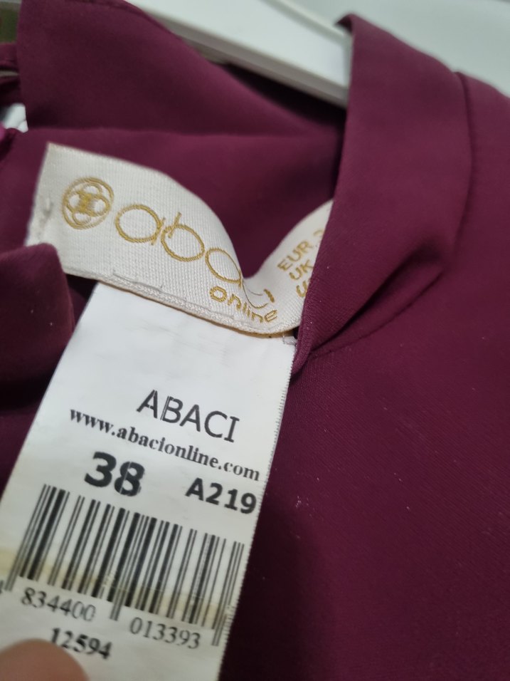 Bordo Piliseli Yüksek Yakalı Kadın marka bluz - Görsel 3