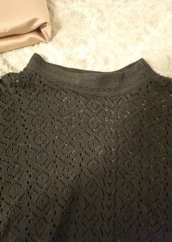 zara etiketi kesik triko bluz - Görsel 5