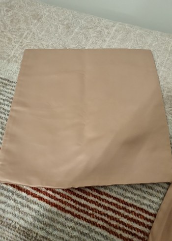 4 adet pudra pembesi pamuk saten Parlak Düz kirlent - Görsel 3