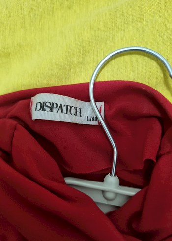 Kırmızı Yüksek Yakalı Drapeli bluz - Görsel 5