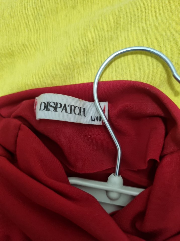 Kırmızı Yüksek Yakalı Drapeli bluz - Görsel 5