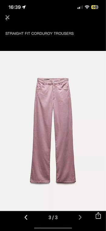 Zara straight pantolon