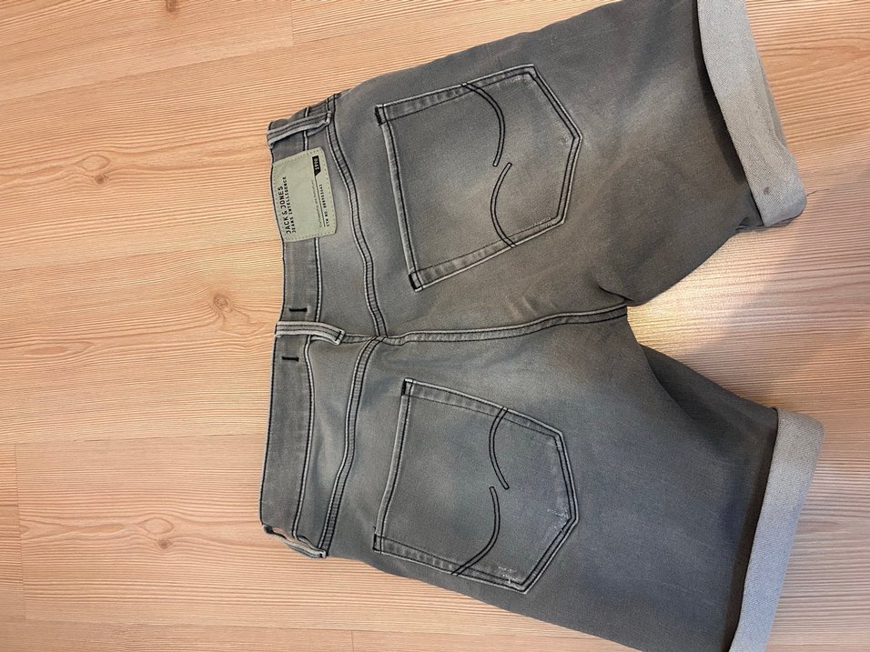 Jack&Jones Gri Erkek Denim Mini Şort - Görsel 3