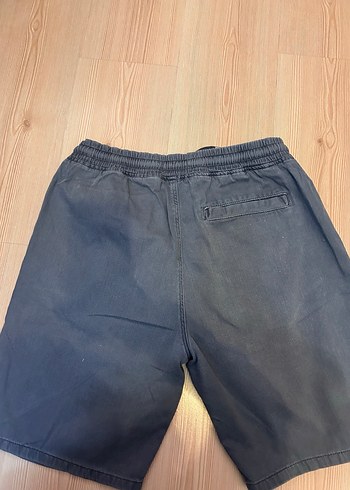 Erkek Gri Rahat Kesim Denim Şort - Görsel 3