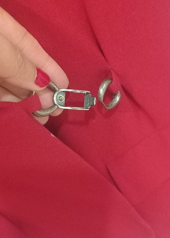 Kırmızı Kolsuz Blazer kaliteli kumaştır astarlı 36 /38 beden - Görsel 2