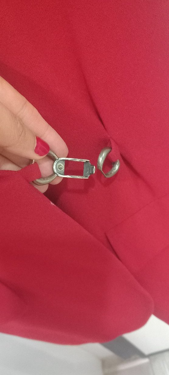 Kırmızı Kolsuz Blazer kaliteli kumaştır astarlı 36 /38 beden - Görsel 2