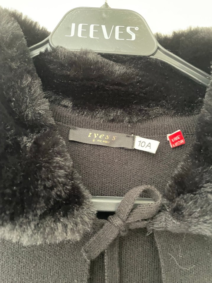 Siyah Kürklü Kız Bolero (Hırka) - Görsel 2