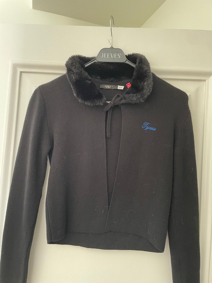 Siyah Kürklü Kız Bolero (Hırka) - Görsel 3