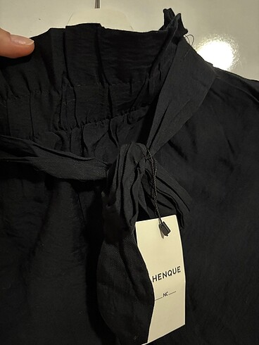 Designer Siyah keten şort