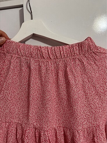 Koton Pembe cıcekli yazlık etek