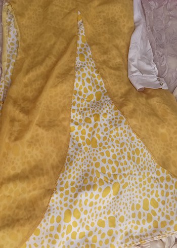 38 Beden sarı Renk tunik pantolon üstü