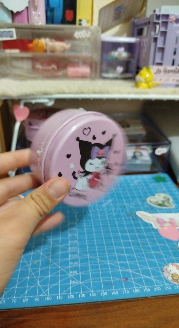 Pembe Pastel Kuromi  metal kutu ( sıfır ) - Görsel 2