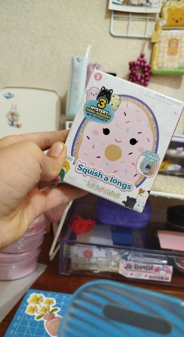 Pastel Pembe Squishalongs Mini Figür - Görsel 3