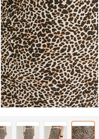 s Beden Koton Leopar Desenli Uzun Etek