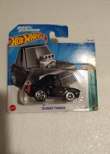Hot Wheels Siyah '70 Dodge Charger Oyuncak Araba