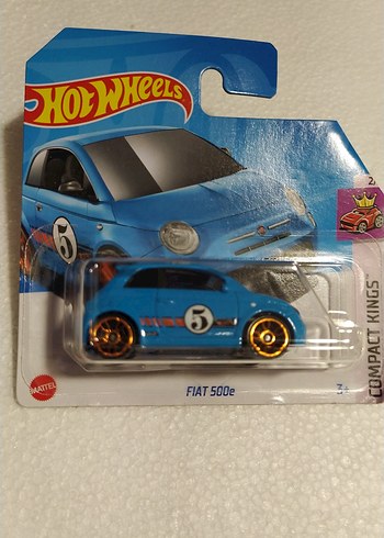 Parlak Mavi Hot Wheels Fiat 500e Oyuncak Araba