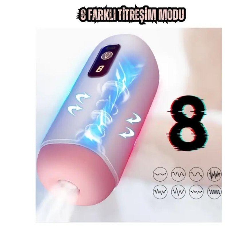 Şarjlı Otomatik Mastürbatör Pembe - Görsel 3