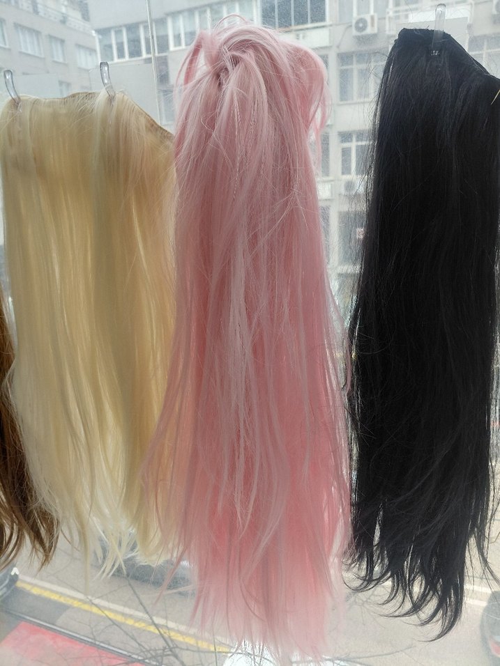 Bej Püsküllü Sentetik Kumaş Saç Aksesuarı - Görsel 2