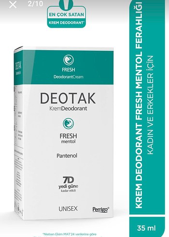 Deotak Krem Deodorant Unisex 7 Günlük Koruma - Görsel 8