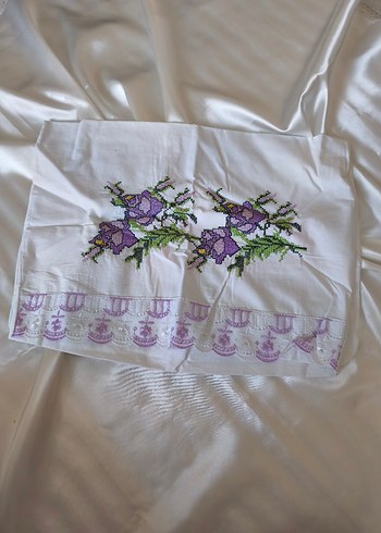 Nakışlı Mor yastık kılıfı - Görsel 4