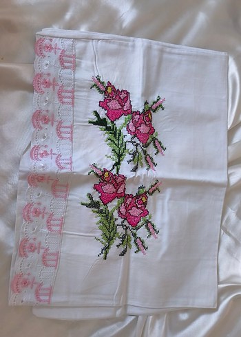 Pembe Nakışlı yastık kılıfı - Görsel 6