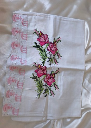 Pembe Nakışlı yastık kılıfı - Görsel 7