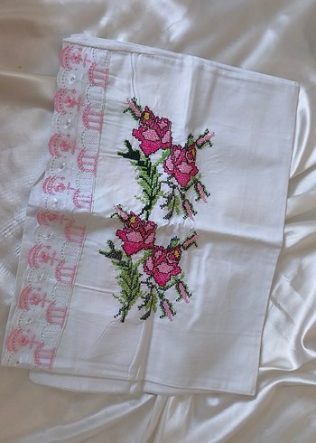 Pembe Nakışlı yastık kılıfı - Görsel 8