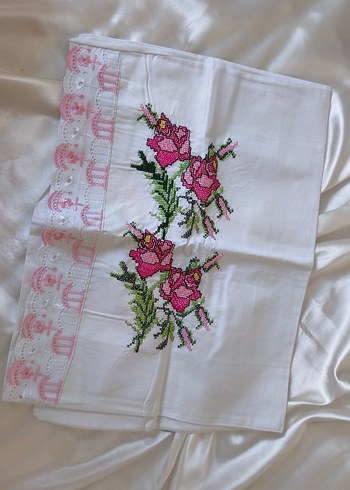 Nakışlı Pembe yastık kılıfı - Görsel 4