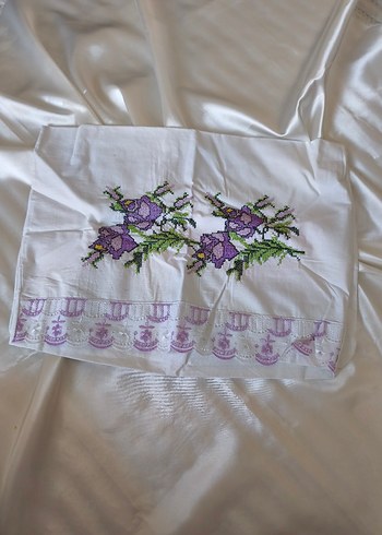 Nakışlı Mor yastık kılıfı - Görsel 6