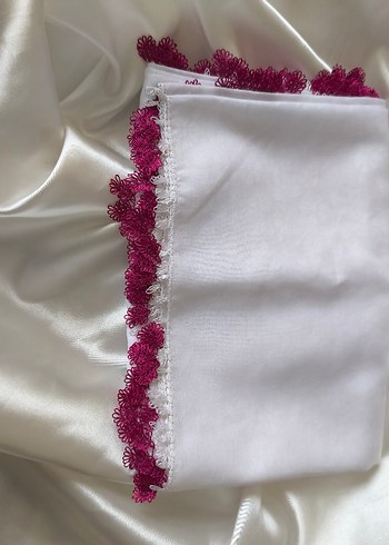 Dantelli Beyaz yazma - Görsel 8