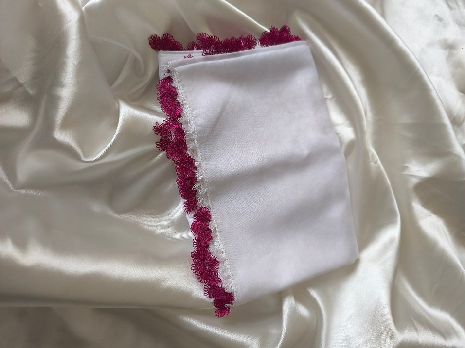 Dantelli Beyaz yazma - Görsel 2